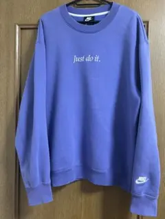 Nike パープル クルーネックスウェット⭐️ナイキ裏起毛トレーナー