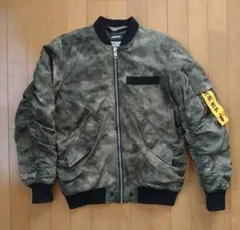 DIESEL MA-1 ボンバージャケット　迷彩柄　カーキ　Sサイズ