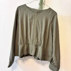grove オリーブグリーン ジッパー付きジャケット