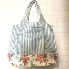 新品未使用❣️ローラアシュレイ　ショッピングバッグ　ブルーローズ柄