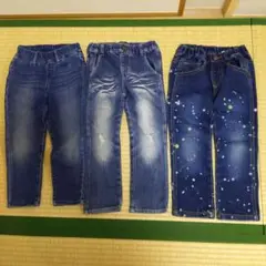 １００サイズ　ジーンズ3枚セット（バラ売り不可）