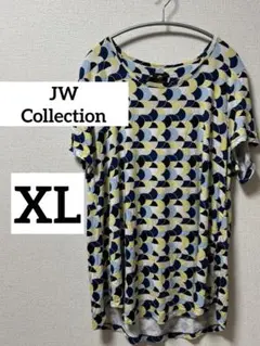 【美品✨】JW Collection 【XLサイズ】幾何学模様 半袖チュニック