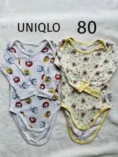 ユニクロ　UNIQLO 長袖ベビー肌着2点セット