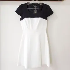 CECIL McBEE ワンピース ホワイト×ブラック Mサイズ 未使用