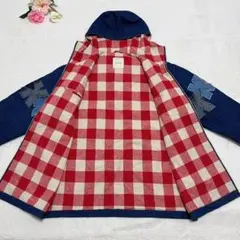 カールヘルム　デニムパーカー　チェック　ロゴワッペン　レッドのサムネイル
