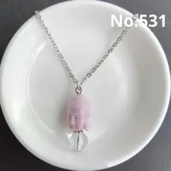 ハンドメイド仏様＆水晶チェーンネックレス531