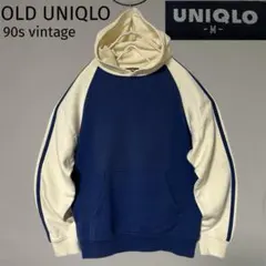 90s OLD UNIQLO オールドユニクロ 紺タグ パーカー バイカラー