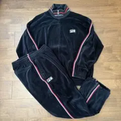 希少 FILA セットアップ ベロア ブラック L 90s 00s NAS
