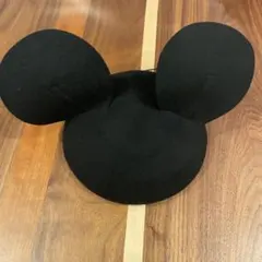 ミッキーマウス耳付き帽子 黒