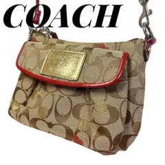 美品 COACH コーチ Poppy ショルダーバッグ