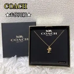 ★未使用級★ COACH PEANUTS ウッドストック　ネックレス ゴールドのサムネイル