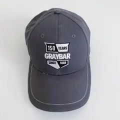 海外古着 刺繍 アメリカ企業 キャップ トラッカー 帽子 グレー