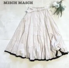 MISCH MASCH ティアードロングスカート ベルト付き　バイカラーのサムネイル