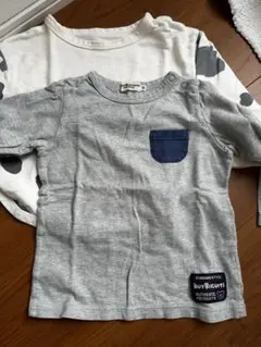 ホットビスケット　グレーTシャツと牛柄トップスセット