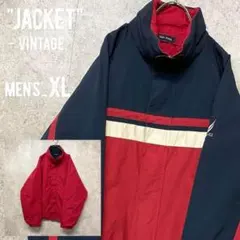 レア○vintage《ノーティカ》リバーシブル刺繍ナイロンジャケット/メンズXL