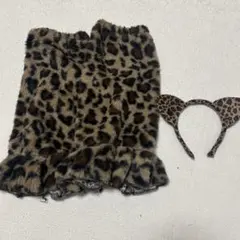 ヒョウ柄カチューシャ・レッグウォーマー