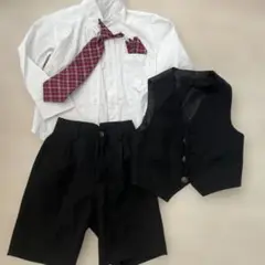 フォーマル服 100cm 白シャツ 黒ベスト