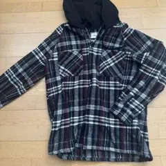 【新品】ZARA フードチェックシャツ