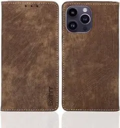 iPhone 14 Pro Max ケース 手帳型　茶色
