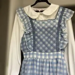 アクシーズファム水色チェックワンピース