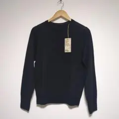 新品未使用タグ付き 洗える黒クルーネックセーター Lサイズ