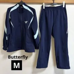 Butterfly ジャージ上下　ジャケット パンツセット ネイビー　M