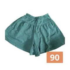 【即日発送！美品】グリーン コットン ショートパンツ　90 夏　園