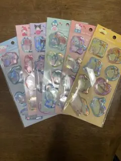 ウォーターシール　サンリオ　キティ　プリン　ハンギョドン　クロミ　マイメロ
