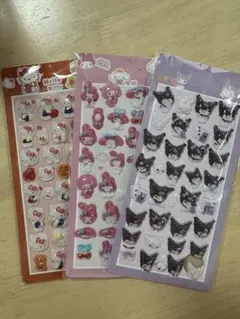 ハローキティ・マイメロディ 、クロミシールセット　3点セット