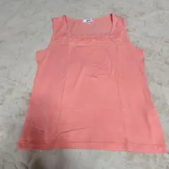 ALPHA CUBIC コーラルピンク タンクトップ