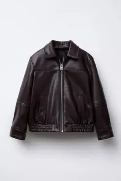 ZARA フェイクレザーボンバージャケット