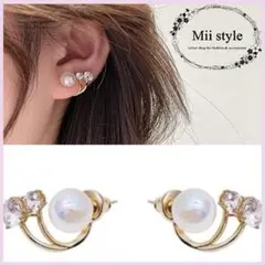 ☆SALE☆S925　2WAY　パールストーンピアス　アレルギー対応　1022