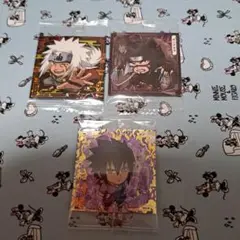 NARUTO疾風伝 にふぉるめーしょんシールウエハース 3枚セット サスケ