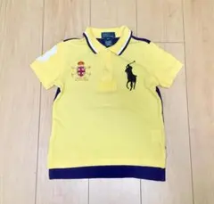 POLO RALPH LAURENビッグポニー半袖ポロシャツ黄色イエロー白紺色 ポロシャツ ラルフローレン LAUREN POLO RALPH ビッグポニー 半袖 ポロ