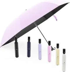 折りたたみ日傘 6本骨 UVカット 100％遮光 遮熱 ワンタッチ開閉 ピンク