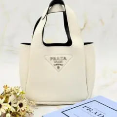 【美品】 PRADA プラダ ヴィッテロダイノ レザー ハンドバッグ