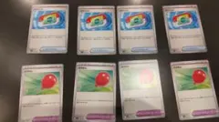 ポケモンカード 汎用カードセット　パケパッド４枚、ふうせん４枚