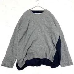美品✨ ドゥルカマラ 切替 バルーン ロンT トレーナー グレー×ブラック