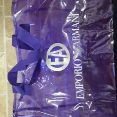 EMPORIO ARMANI クリアトートバッグ パープル