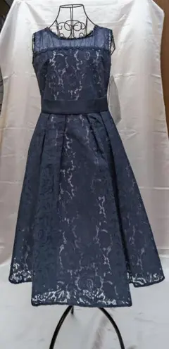 【新品】axes femme 総レース ドレス M ネイビー 結婚式 二次会