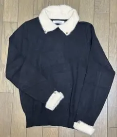 dholic ディーホリック ファー配色カラーニット