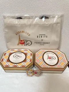 ピエールエルメ x 鎌倉紅谷 クルミッ子 空き缶トートバッグ 缶バッチ
