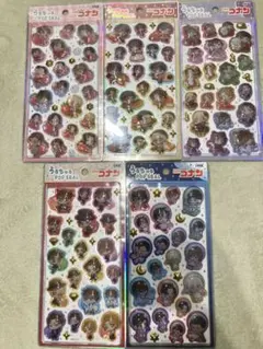 【正規品】うるちゅるポップシール　名探偵コナン　コンプリート　5枚セット