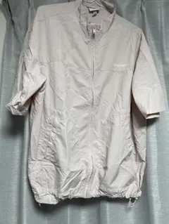 ジップアップジャケット 半袖 ピンク　ナイロン