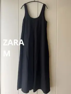 ZARA 黒 ノースリーブ ロングワンピース