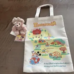 東京ディズニーリゾートミニトートバッグとDuffyぬいぐるみキーホルダー