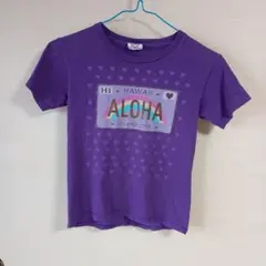 ALOHA HAWAII パープル 半袖Tシャツ キッズ 120cm