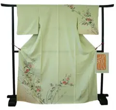 良品 単衣 縮緬地 本加工染 附下げ・訪問着（正絹）仕立上り＜HH2396