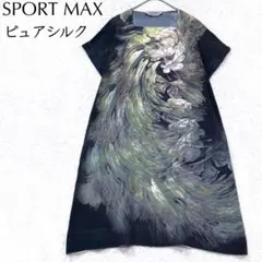 MaxMara シルク100% ワンピース ドット柄 総柄 - メルカリ