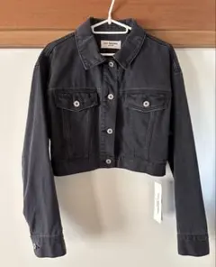 リリーブラウン　クロップドデニムジャケット　ブラック